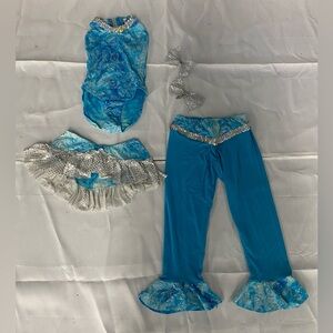 Creations by Cicci Blue Swirl 2 in 1 Dance Costume Tap Jazz